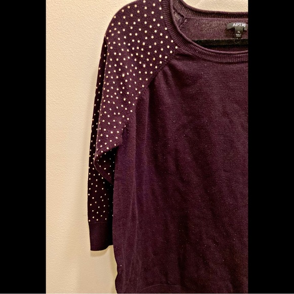 Apt. 9 Rhinestone Sleeve Sweater - Picture 2 of 8